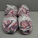 Knyteruna #6 Super Bulky Blanket Yarn for Crocheting - 4 Skeins(Each 10.5oz/300g, 220yds/201m), Chunky Chenille Thick Plush Big Soft Yarn for Crocheting Knitting Blankets, Purple & Grey & Sky