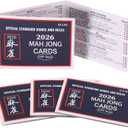 HYCXNLFD Mahjong Card 2026 Official Revision – 4PCS Large Print American Mah Jong Cards