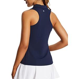 baleaf Women's Golf Shirts Tank Tops Sleeveless Tennis Polo Racerback with Collar Athletic Tanks Quick Dry, Size: Small