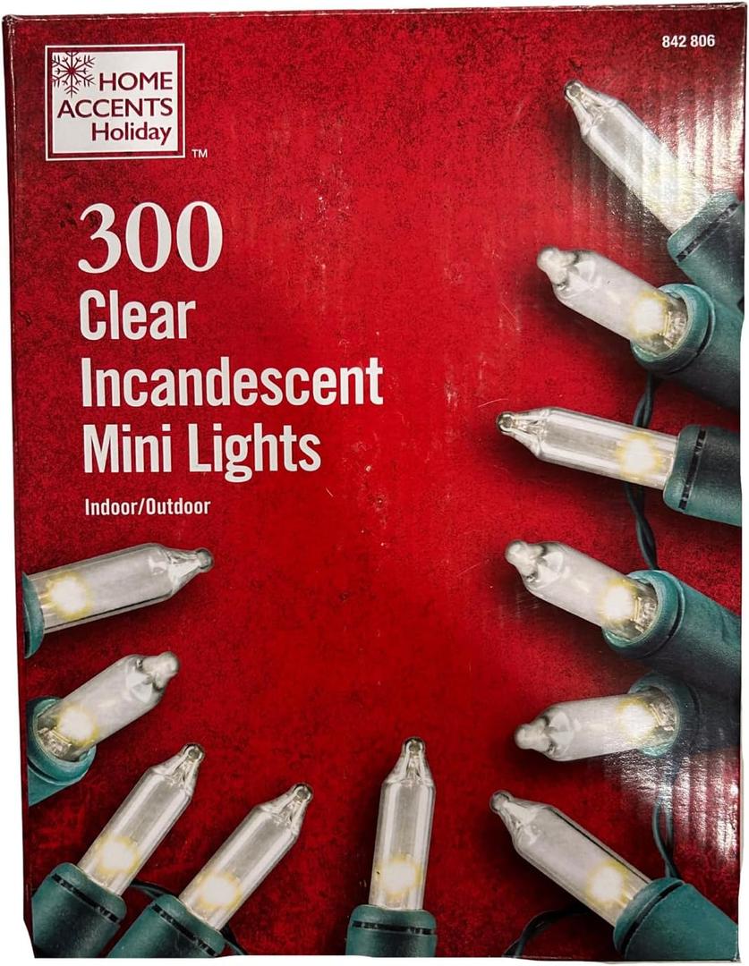 300 Mini Lights, 68 ft 6" Lighted Length