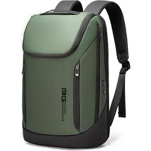 Men's Anti-Theft Laptop Backpack,15.6Inch Waterproof Fashion Travel Backpacks with USB Charging Port,Green,One Size