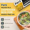 PAMI Plastic Food Wrap 18 x 2000 FT with Slide Cutter Safe Cling Stretch Film, BPA Free, Microwave & Freezer Safe, Durable Food Storage Wrap for Home & Commercial Use