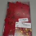 Alupssuc 24PCS 6"& 9" Red Artificial Poinsettia Christmas Flowers, Glitter Faux Ornaments for Xmas Tree Wreath Garlands New Year Home Decor, Red