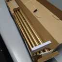 KAMANINA 1 Inch Double Curtain Rods 66 to 120 Inches (5.5-10 Feet), Heavy Duty Adjustable Double Curtain Rod for Windows, Gold Drapery Rods with End Caps