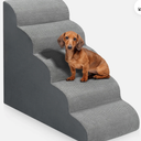 Dog Stairs for Bed 28.7”H, 5-Step Dog Ramp, Non-Slip Sturdy Pet Steps for Small Dogs & Cats to get on High Bed or Couches, Grey