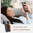 LAMEEKU for iPhone 14 Pro Max Wallet Case with Card Holder, Zipper Leather Crossbody Case with Kickstand Wrist Strap Lanyard for Women, Protective Cover with Phone Grip Holder Stand 5G 6.7 inch Black