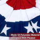 5 Pack 3x6 Feet 250th Anniversary Large American Flags Patriotic Bunting Stars Stripes 4th of July Pleated Fan USA Flag Banners Red White Blue Decorations for Outdoor Porch,Memorial Day,Independence Day