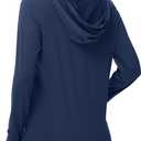 TACVASEN Women's Sun Hoodies Lightweight Jacket for Women Zip Up UPF 50+ UV Shirt Long Sleeves (X-Large, Navy)