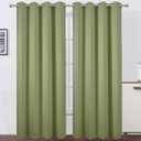 LEMOMO Blackout Curtains 52 x 84 inches Long Sage Green Curtains Set of 2 Panels Thermal Insulated Room Darkening Curtains for Bedroom