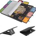 Lavievert 2000 Piece Tilting & Foldable Puzzle Board with 8 Colored Drawers & Cover, Adjustable Lightweight Puzzle Plateau with Built-in Stands, Portable Jigsaw Puzzle Table with Storage for Adults