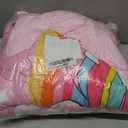 4 Pieces Toddler Bedding Set for Girls - Pink Unicorn Cartoon Stars Rainbow Print Cute Princess Bed in a Bag - Comforter Set, Fitted Sheet, Flat Sheet, Pillowcase
