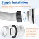 SP1023 1-1/2-Inch FIP Inlet Return Fitting with Hose, Above Ground Pool Inlet Return Fitting with Locknut Gasket Famale Inlet Pipe (FIP) for Hayward SP1023 Swimming Pool Inlet Return Fitting