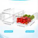6 Pack Stackable Storage Drawers,Clear Fridge Organizer with Handles and Movable Dividers,Pull-Out Acrylic Drawer Organizer for Pantry, Bathroom,Kitchen Undersink,Cabinet