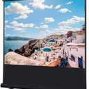 MYOYAY 84 Inch Manual Pull up Projector Screen 4:3 4K HD Floor Standing Projector Screens Portable and Retractable Video Projection Screen Movie Screens for Indoor Outdoor Home Hotel School Office