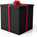 Extra Large Gift Box 28x28x28inGiant Black Gift Boxes with Lid for Large Gifts, Big Presents for Birthday Surprise, Gender Reveal, Valentine's Day, Chinese New Year and Other Celebrations, Not for Heavy-Duty Storage Use
