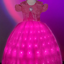 Prom Dress Mesh Costume for Christmas Halloween Fancy (Batteries Not Included), Size 130