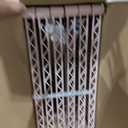 Huwena 4 Tier Over Mini Fridge Stand Metal Storage Shelf for Dorm,Pink