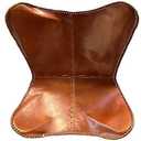 Shy Shy Lets Touch The Sky Present by Handmade Tan Leather Arm Chair Cover Leather Butterfly Chair Home Decor (TAN_ ONLY Cover), 28.7 x 27.2 x 32.3