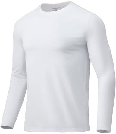 BANTREK Men's Long Sleeve Shirts Moisture Wicking UPF 50+ Sun Protection Athletic T-Shirts for Fishing Workout Swim Gym S