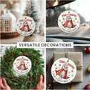 4 x Owl Ornaments for Christmas Trees - Unique Owls Gifts for Women, Men, Family, Coworker, Xmas Gifts for Owl Lovers, Animal Lover Gift for Friends Neighbors, Ceramic Bird Ornaments