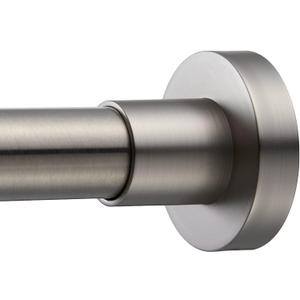 Shower Curtain Rod Tension- Never Rust No Drill Non-Slip Spring Tension Shower Rod, 43-73 inches 304 Stainless Steel, Brushed Nickel
