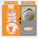 2 x Lenoka Crochet/Cute Emotional Support Bunny Handmade Gift/Perfect Emotional Support Gifts for Women; A Funny, Cheap, and Unique Surprise Gifts (Orange Bunny)