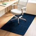 Office Chair Mat for Hardwood Floors 48"x36", Durable Non-Slip Large Tile Floor Protector, Anti-Scratch Thick Heavy-Duty Recyclable Gliding Desk Mats for Computer Rolling Chairs, Navy Blue