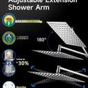 Shower Head,10" Rain Shower Head with Handheld Spray Combo with 11'' Angle Adjustable Extension Arm/High Pressure/Shower System/Square Rainfall Showerhead Bathroom,Chrome