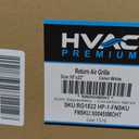 HVAC Premium 18'' x 22'' [Duct Opening] Flat Stamped Steel Return Air Grille - Sidewall and Ceiling - HVAC Vent Duct Cover - White [Outer Dimensions: 19.75''w X 23.75''h]