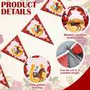 Frienda 6 Pack Derby Party Decorations Horse Racing Bandana Pennant Banner Race Run for the Rose Banner Outdoor Yard Sign Hanging Decorations for Derby Party Supplies