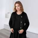 Women's Stylish Fuzzy Cardigan - Cozy and Warm (Black)