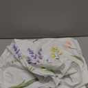 Horaldaily Spring Fitted Tablecloth 68 x 48 Inch Oval, Spring Daisy Tulips Lavender Floral Washable Table Cover Elastic Edged for Dinning, Picnic, Camping, Banquet