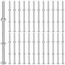 Zonon 25 Sets 1/4-20 x 6 Stainless Steel Carriage Bolts and Nuts Kit Round Head Square Neck Carriage Bolts Screws and Hex Nuts and Flat Washers, Stainless 18-8 Full Thread Coverage (Silver)