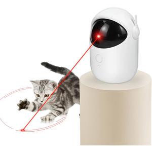 Automatic Cat Laser Toy Interactive 5 Speed Modes with Timer Rechargeable Cat Toys for Indoor Cats/Kitten/Dogs