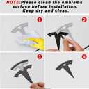 Emblem Cover Compatible with Model Y 2024 2023 2022 2021 2020 Accessories 3 PCS