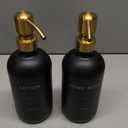 Prus Waso Soap Dispenser Bathroom Set, Hand and Lotion Dispenser with Stainless Steel Pump, Perfect for Black and Gold Bathroom Decor. (Gold & Black)