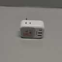 Italy Travel Plug Adapter PD 20W, TESSAN Type L Adapter for Travel with 4 Outlets 3 USB Ports (1 USB-C), Power Adaptor for US to Italy Chile Rome Uruguay Milan Libya