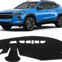 KUST Black Dash Cover for Chevrolet/Chevy Trax 2024 2025 2026 Polyester Dashboard Cover Non-Slip Interior Accessories for Chevrolet/Chevy Trax Custom Fit Dash Mat Sunshade Windshield No Glare