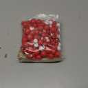 Vicenpal 240 Pcs Christmas Wooden Beads for Crafts Snowman Santa Round Wood Beads with Twine Red Green White DIY Ornaments for Christmas Tree Xmas Winter Decoration(Santa)