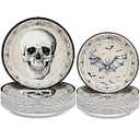 DYLIVeS Happy Easter Party Supplies, 100 Count Disposable Plates Bunny Farmhouse Dinnerware 9" Paper Dinner Plates 7" Dessert Plates for Happy Easter Party Decorations