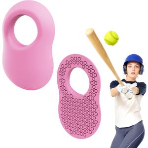 2 Pack Batter's Baseball Thumb Guard for Pro Batters, Hitter Training Aid, Thumb Guard Baseball & Softball Baseball Batting Grip Baseball Accessories Baseball Training Equipment Reduce Bat Sting-Black (Pink)