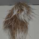 karlery Men and Women Long Curly Brown Gradient White Wig 70s 80s Rocker Mullet Party Funny Wig Costume Wig