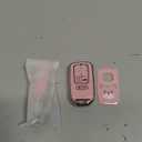 ACEBOY for Key Fob Cover, Soft TPU Protective Case with Leather Keychain Compatible with Car Smart Key (Pink)