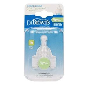 Dr. Browns Unisex Baby Natural Flow Standard Silicone Y-Cut Nipples, Count of 4