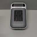 Mini Plug in Heater, Portable Wall Space Heater with Remote, Small Wall Outlet Heating with Adjustable Thermostat and 12H Timer, LED Display for Home Office Bathroom Indoor Use (Snow)