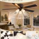 Fanbulous 52" Flush Mount Ceiling Fan with 3 Lights, DC Motor, Oil Bronze