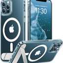 Temdan Magnetic Compatible with iPhone 12 Pro Max Case, [Built-in Invisible Kickstand][Compatible with MagSafe][Military Grade Shockproof] Slim Thin Phone Case for iPhone 12 Pro Max 6.7"