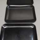 3 Pack Black Plastic Serving Trays for Party - Black Serving Tray 8 x 11 Inch - Heavy Duty Dessert Trays for Food - Rectangular Party Serving Trays for Entertaining