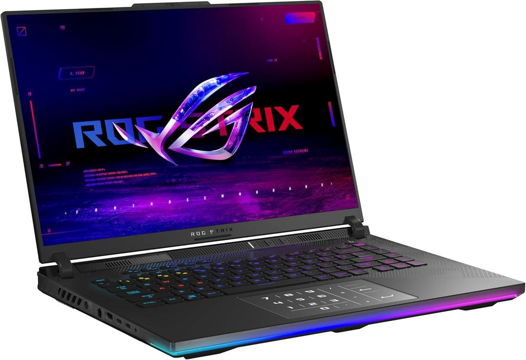 ASUS ROG Strix Scar 16 (2024) Gaming Laptop, 16 Nebula HDR 16:10 QHD 240Hz/3ms, 1100 nits, Mini LED Display, GeForce RTX 4090, Intel Core i9-14900HX, 32GB RAM, 2TB SSD, Win 11 Pro, G634JYR-XS97
