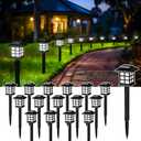 SOLPEX Solar Path Lights, 16 Pack - Outdoor Waterproof for Garden, Yard, Landscape and Driveway (Cold White)